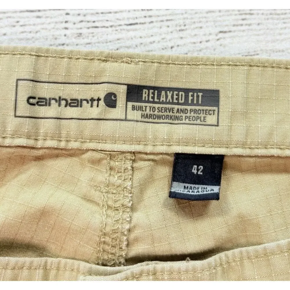 Carhartt Force Broxton Cargo Short Relaxed Fit Ripstop Tan 103543-253 Size 42